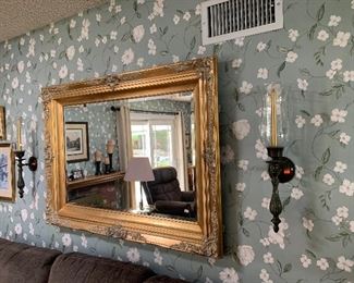 Beveled Gilt Mirror