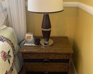 Bedside Table and Lamp