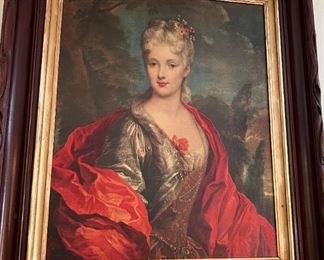 Mlle. Dubois by Nicolas de Largilliere, French 1656-1746, quality framed print, 36x42