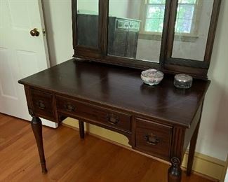 Antique Make-Up Table and Mirror