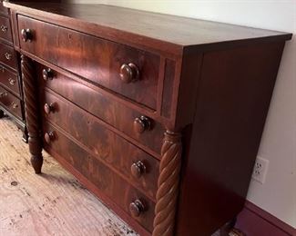 Antique Empire Style Mahogany Dresser