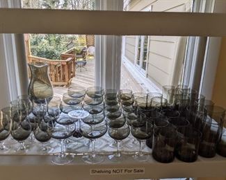 Entire set of ZYC4, by ZYLSTRA (Japan) ca. 1966, including claret wine (5 7/8"), champaign/tall sherbet (4 7/8"), liquor cocktial (4 1/2"), juice glass (4 5/8"), including the rare cocktail pitcher.