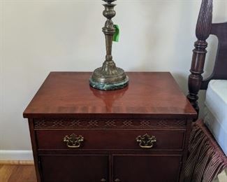 The other Baker mahogany bedside chest.