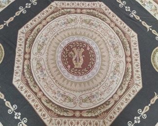 Ornate center medallion of the French Aubusson rug (in office).