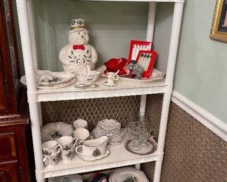 Variety of Christmas Dishes and Linens