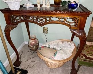 Carved Side Table