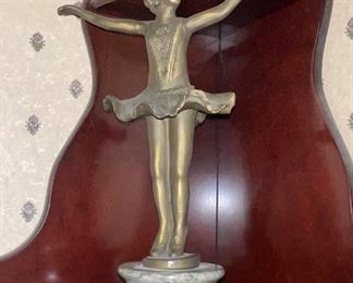 Brass and Marble Ballerina 