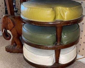 Mid-Century Stacking Foot Stools