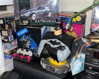 Batmobile Model Revell Unopened, Batman Bank, Batman Desk Pen Holder, Starwars Tie