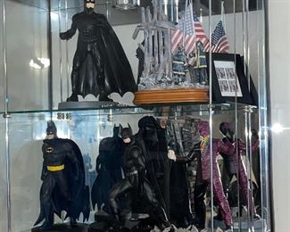Warner Brothers Batman Statues and  2 Face Statue, Small gargoyles, 911 Memorial Statue