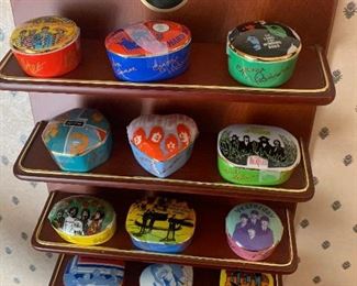 Beatles Franklin Mint Music Boxes with rare Shelf
