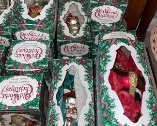 Old World Figural Glass Ornaments 