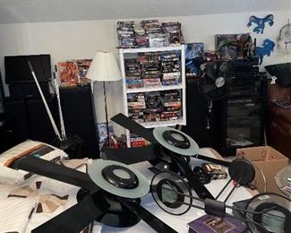 Casablanca Venus Halo Deco Ceiling Fans (these 2 fans were sold)and Hanging Light Fixture