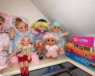 Vintage Trolls and Cabbage Patch Dolls
