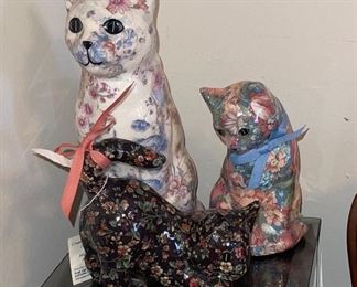 Calico Cats Statues