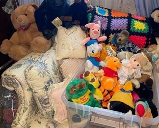 Wonderful Vintage Stuffed Disney and Other Characters upstairs bedroom on right