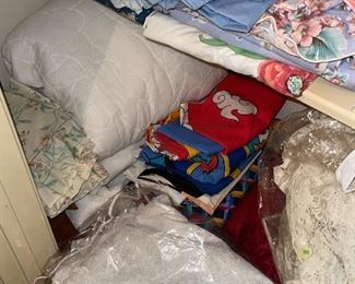 Character Sheets, Quality Sheets Variety of Sizes,  Lace Curtains, Sheers, Drapes, Towels, Washcloths, Twin Mattress Protection Pads