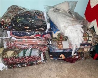 Woven Tapestry Throw Blankets 