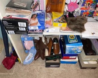 Ladies Name Brand Shoes and Boots Size 7. 1/2 size 8, New in Box Drawer Organizers, Bras and other Undergarments 