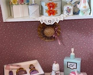 Perfumes, Porcelain Powder Boxes, Bathroom Accessories 