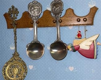 Decorative Spoons Pewter and Brass
