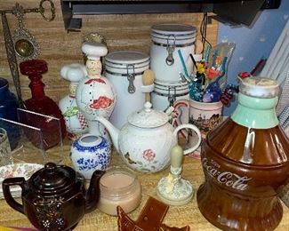 Tea pots, Cookie Jars, Canisters