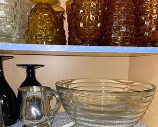 Fostoria America Tumblers Glasses, Manhattan Bowl