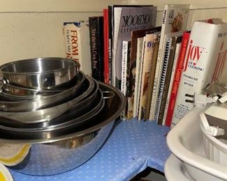 Aluminum Bowls, Cookbooks