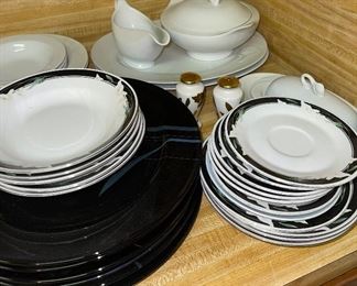 Mikasa Calla Lily Classic Black and White Dishes