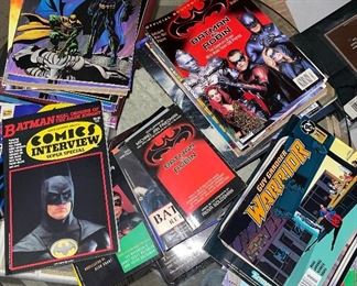 Vintage Batman and Others Coloring Books, Some Comics, and Books
