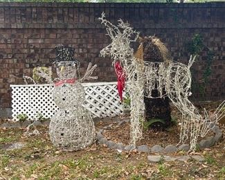 Yard Snowman, Yard Reindeer 