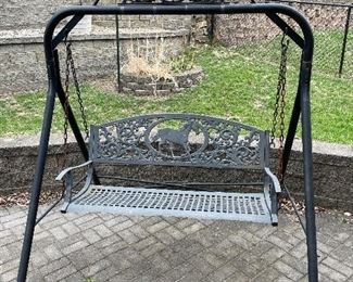 Porch swing, includes pad.