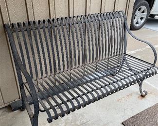 Metal bench, includes pad.