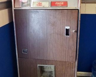 Vendo Vintage Coin-Operated Coca Cola Vending Machine, Model #V132, 64.5" x 28" x 24", Includes Key