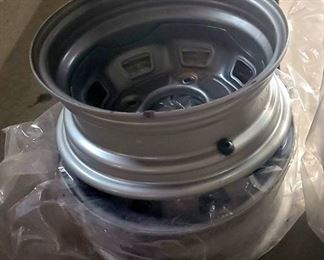 Steel Subaru Rims, Qty 4, Including Caps And Lug Nuts, 4 Bolt Pattern, 13" Rims