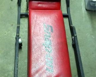 Snap-On Mechanic's Creeper With Adjustable Head Rest, Missing 1 Wheel