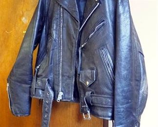 Vintage Manzoor Genuine Leather Jacket, Size Unknown, Appears Small