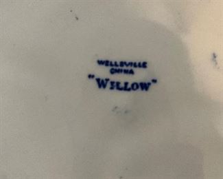 Blue and white Willow dishes