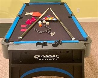 Item 168:  Classic Sport Game Table (pool, ping pong & air hockey) - 72"l x 32.5"w x 38"h:  $155