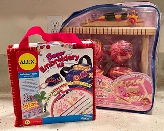 Item 163:  NEW - Super Embroider Kit and Yarn Project:  $10