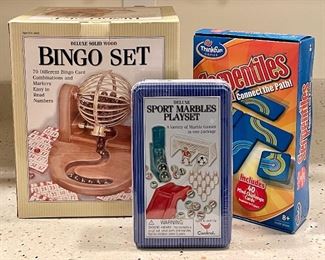 Item 166:  NEW - Bingo Set, Marbles and Serpentiles:  $12