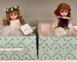 Item 136:  Madame Alexander - Little Pearl Bridesmaid:  $42                                                                                                   
Item 137:  Madame Alexander - Lavender Bouquet:  $28