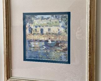 Item 77:  Framed print in distressed frame - 15.25" x 16":  $48