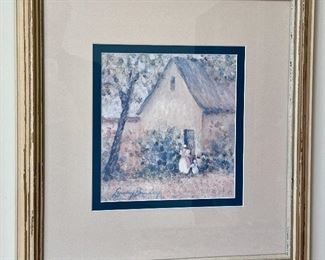 Item 78:  Framed print in distressed print - 15.25" x 16":  $48