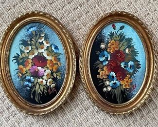 Item 79:  (2) Oil on Boards Signed Kitty, pair - 6" x 8":  $45 for pair