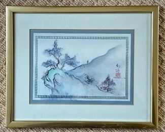 Item 84:  Framed Asian Print - 9.5" x 12":  $14