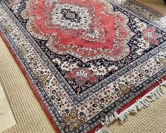 Item 55:  Beautiful Oriental Rug with Rust Background - 73" x 117":  $475