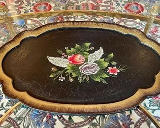 Item 101:  Hand Painted Decor Tray - 22.5":  $36