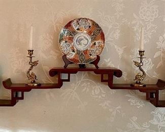Item 92:  Interesting Asian Knick Knack Shelf:  $78