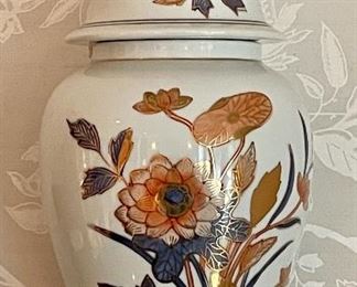 Item 102:  Decorative Imari Style Urn with Cover - 12": $34